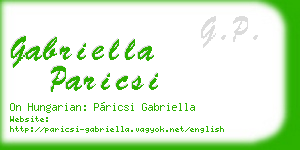 gabriella paricsi business card